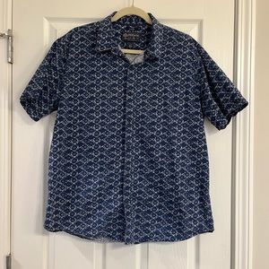 American Rag Men’s Navy Short Sleeve Collared Shirt